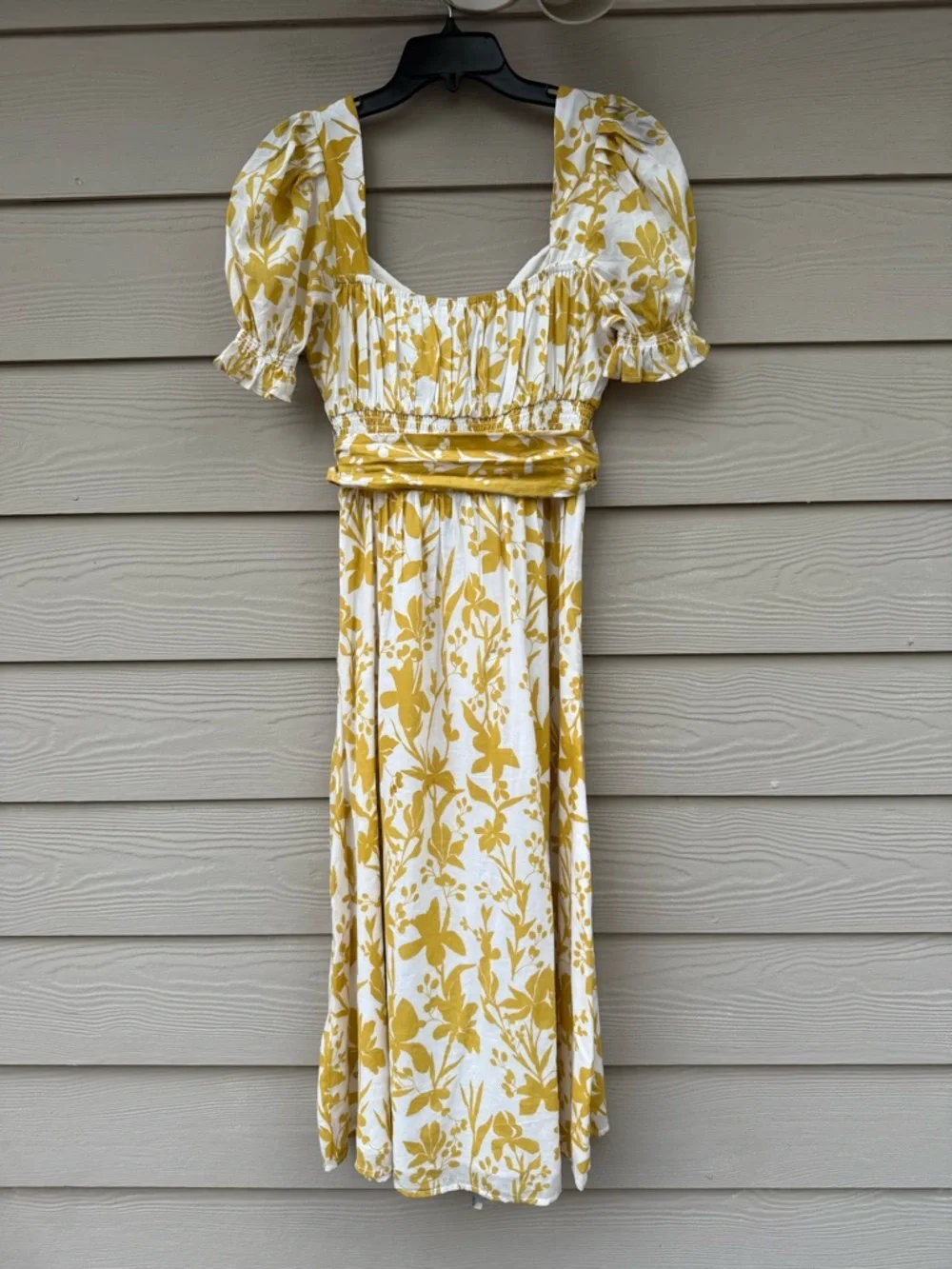 Cleobella Fresia Midi Dress Floral Lemon Yellow - Picture 11 of 12